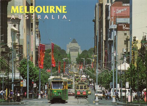 Swanston St from about Lonsdale St