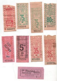 Set of 9 imperial or decimal currency MMTB or MTA or The Met tickets