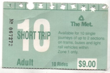 Ticket - 10 short trip card ticket