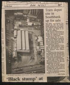 "Tram depot site in Southbank up for sale"
