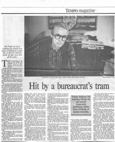 "Hit by a bureaucrat's tram"