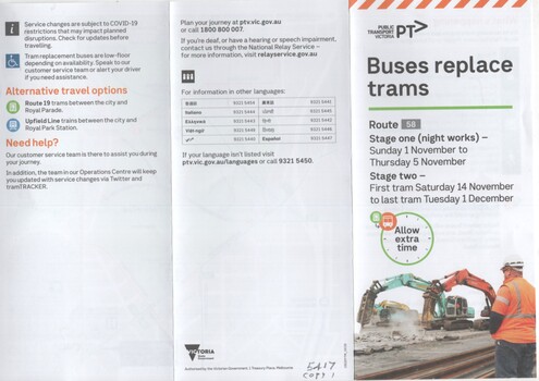 "Buses replace trams - Route 58"