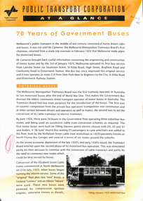 "70 years of Government Buses"
