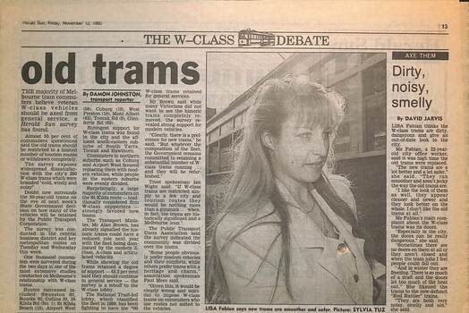 "Thumbs down for old trams" - 2nd page