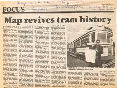 "Map revives tram history"