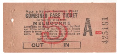 "Combined Fare Ticket" - MMTB,