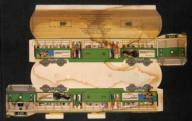 Leisure object - Cardboard Model Tram, National Australia Bank, c1980's?