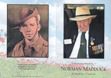 "Celebrating the life of Norman Maddock"