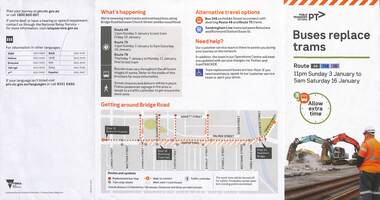 "Buses replace trams - Routes 48, 75, 78"