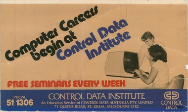 "Computer careers begin at Control Data Institute"