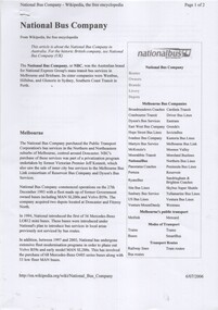Copies of Wikipedia pages re buses and tram in Melbourne