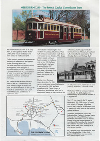 "Melbourne 249 The Federal Capital Commission Tram"