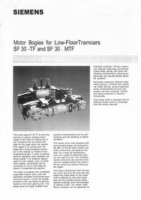 "Motor bogies for low-floor tramcars - SF30-TF and SF3-MTF"