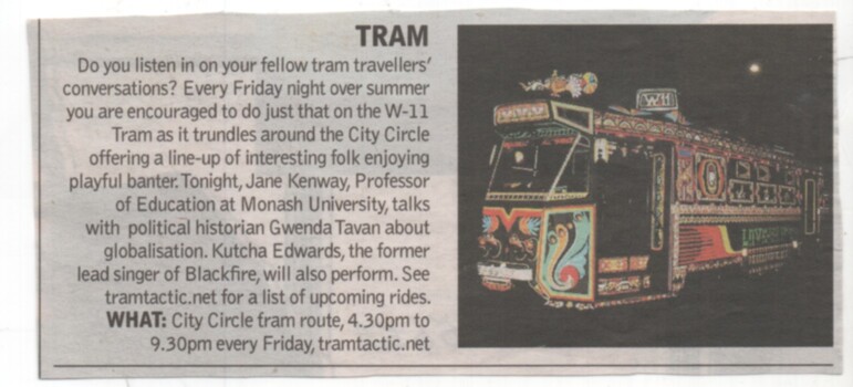 What's On" type section, advertising the W-11 City Circle service with Z81