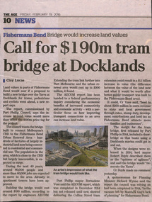 "Call for $190m tram bridge at Docklands"