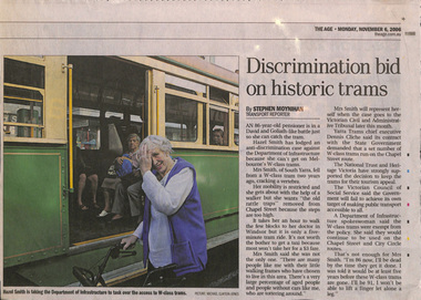 "Discrimination bid on historic trams", "Tram delays leave disable behind"