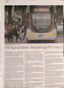 "Will Acland Street be eaten by PTV Trams?"