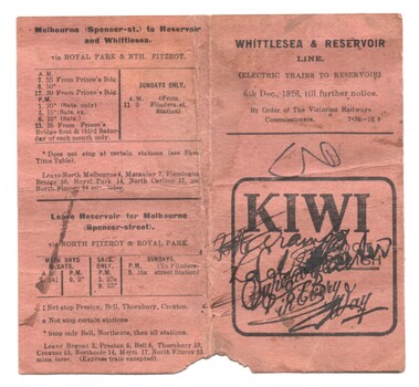 "Whittlesea & Reservoir Line"