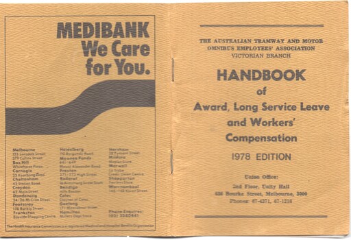 "Handbook of Award, Long Service Leave and & Workers Compensation - 1978 edition", "Handbook of Award, Long Service Leave and & Workers Compensation - 1982-83 edition"
