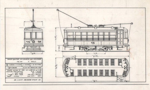 "MMTB Class X", "Class X1" - original pen and ink.