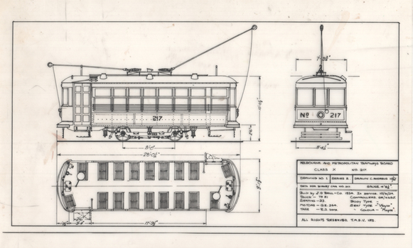 "MMTB Class X", "Class X1" - original pen and ink.