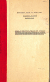 "Section to Section trips compiled from information obtained by the Melbourne Metropolitan Transportation Study 1964 Card survey."