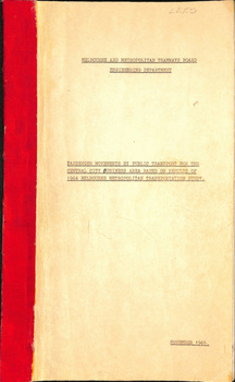 "Passenger movements by public transport for the Central city Business area based on results of the 1964 Melbourne Metropolitan Transportation Study.