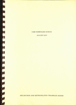 "CBD Passenger Survey - August 1977"