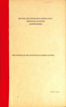 "Some thoughts on the ventilation of tramway systems"