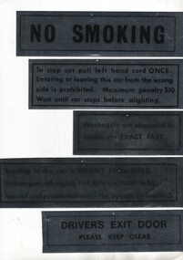 Set of 7 The Met tram signs