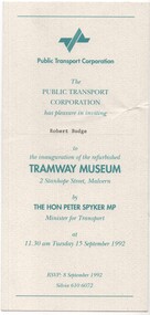 "Inauguration of the refurbished Tramway Museum"