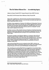 "The Sir Robert Risson Era - An enduring legacy"