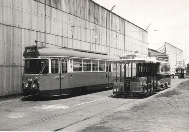 Tram 1041 & cable tram set 1 at Preston Workshops