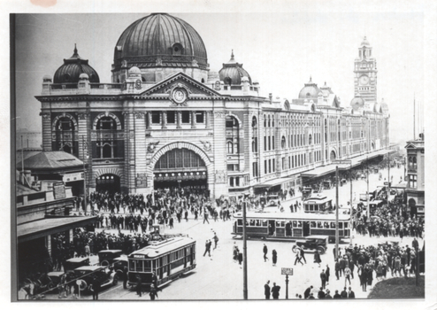 G and W class trams- Flinders St station