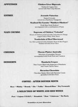 "The Colonial Tramcar Restaurant" 1989