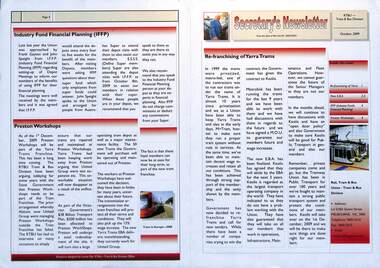 "Secretary's Newsletter October 2009" - covers