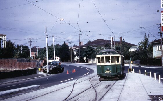 W2 380 at the revised intersection following the work to reconstruct the corner.