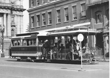 Cable tram - Bourke Street at Spring Street