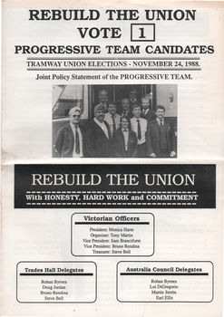 Union election item - "Rebuild the Union" 1988