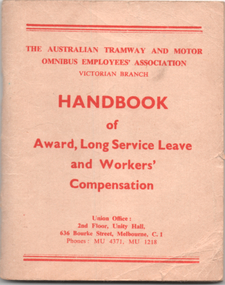 "Handbook of Award, Long Service Leave and & Workers Compensation" - cover