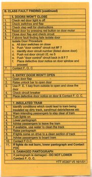 Fault finding sheet - B class part 2