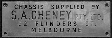 S A Cheney chassis plate.
