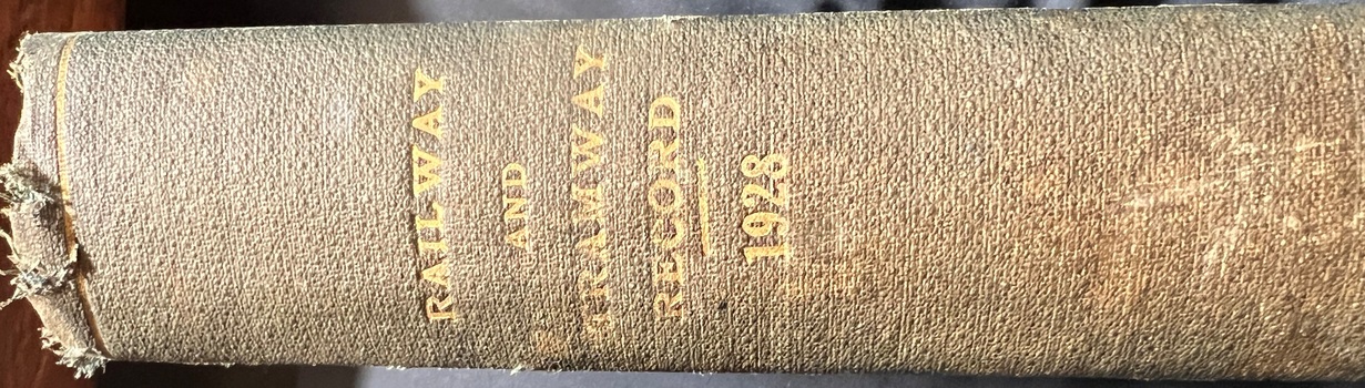 The Tramway Record - 1928 - bound journals