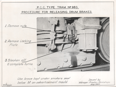 PCC 980 - releasing drum brakes