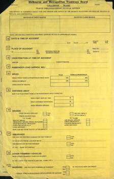 "Traffic employees accident report - Collisions trams" - page 3 of 4