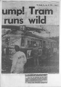 "Thump! Tram runs wild"