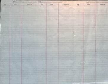 Form - run number, driver and conductor allocation