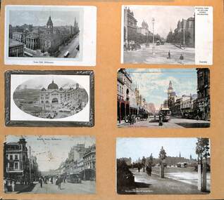 Set of 6 mounted cable tram postcards