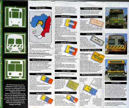 Public Transport Map of Melbourne - Get around on The Met  - fare page
