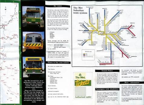 Public Transport Map of Melbourne - Get around on The Met - map and ticket page